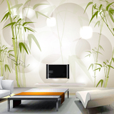 包邮大型壁画现代简约淡雅竹子客厅沙发电视背景墙纸壁纸无纺布