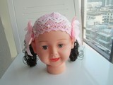 韩版儿童发带 婴幼儿宝宝头饰 发卡 女童发箍 浪漫的粉色 含假发