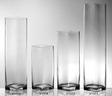 透明方形玻璃花瓶直筒水培花器养富贵竹落地酒店客厅家居橱柜摆件