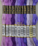 青木和子刺绣 25号 法式刺绣线（德国Anchor线）紫色系