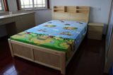 松木家具 儿童床 实木床 1.2米单人床 书架床  尺寸 可定制