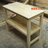 实木简易长桌子 书桌餐桌 办公学习桌双层桌简约美甲小方桌可定制
