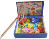 法国BOIKIDO木制钓鱼玩具 益智亲子儿童磁性木盒钓鱼游戏木质玩具