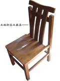 纯实木餐椅竖条大椅子环保家具白橡木餐桌椅靠背椅子简约办公椅