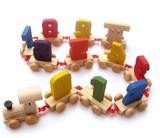 木制玩具 成人益智玩具 儿童卡通学习教具 数字列车模型火车积木