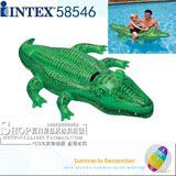 正品INTEX水上动物座骑小鳄鱼坐骑玩具儿童成人充气浮排游泳圈