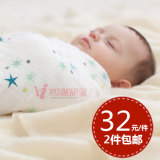 春夏季新生儿用品宝宝 婴儿纱布襁褓包巾 浴巾盖被纯棉抱被大人可