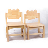 幼儿园专用木制椅樟子松卡通造型椅儿童实木课桌椅幼儿学习课桌椅