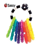 【亿辰妈妈】美国Sassy九色连环扣宝宝牙胶 婴儿磨牙棒固齿玩具