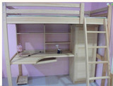 环保边梯床/儿童高脚床/木头双层床/子母床/床柜组合/
