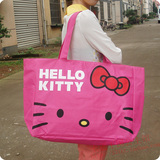 新款hello kitty购物袋超大号凯蒂猫帆布手提包妈咪袋学生包