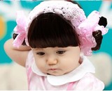 韩国版儿童发饰 宝宝假发刘海发带头饰发卡发夹配饰婴儿发箍