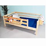 儿童家具套房无油漆环保带抽屉护栏儿童床松木床单人床宝宝床实木