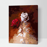 数字油画 客厅卧室风景抽象花卉手绘diy玫瑰花装饰画 玫瑰之恋
