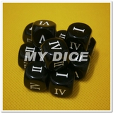 【MY DICE】16mm圆角罗马数字骰子 2色 个性桌游道具 雕刻不掉色