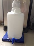 进口HDPE龙头瓶 10L塑料放水桶带水龙头下水桶  耐酸碱可灭菌新品