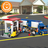 小鲁班拼插智力玩具乐高积木城市货运大卡车模型玩具男孩6-8-10岁