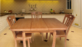 餐桌椅 实木餐桌椅组合 可伸缩推拉餐桌 简约小户型家具家用饭桌