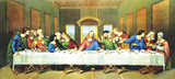 世界名画油画 仿达芬奇 最后的晚餐现代版 帆布油画布画心不含框