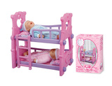 芭比宝宝双层摇床公仔儿童床 婴儿玩具 新款摇床 女孩过家家玩具