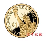 外国钱币 美国1美金硬币纪念币 自由女神像  正面总统图案 原卷拆