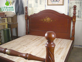 【三月乡村风】美式田园风格/实木欧式/手绘家具彩绘卧房双人大床