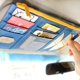 韩国代购正品汽车遮阳板挂式收纳包 汽车光盘票据卡片收纳包