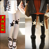 韩版冬季打底裤袜外穿个性保暖加绒加厚卡通图案可爱踩脚裤女学生
