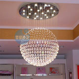 LED客厅餐厅水晶吊灯楼梯吊灯卧室吸顶水晶灯客厅圆球形吧台灯
