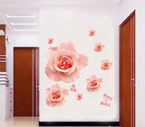 墙贴玫瑰浪漫大花墙壁贴纸卧室客厅电视墙上装饰贴画贴花自粘防水
