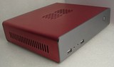 HT60红色全铝机箱配套120W板式电源ITX铝机壳小机箱价格可议