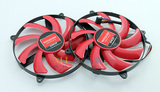 ATI HD7990 显卡双风扇叶 红色吊框风扇 四线温控扇叶