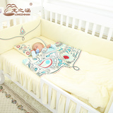 龙之涵婴儿床上用品套件全棉透气纯棉可拆洗宝宝儿童床品双胆正品