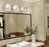 欧式简约浴室镜前灯LED简约镜灯壁灯卫生间欧式镜柜化妆灯新款3头