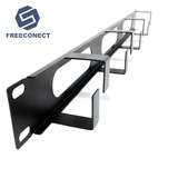 Freecnect19寸理线钩1U金属理线器 理线环机柜网线网络工程专用