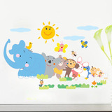 【特价】三代可移除墙贴 动物世界 贴图墙纸客厅背景儿童房装饰贴