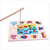 啦啦啦家海洋动物钓鱼拼板拼图磁性木质木制玩具儿童益智早教玩具