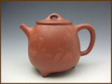 （细刻人物）石瓢宜兴紫砂壶390cc茶壶 正品茶具