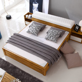 原林牧歌白色软包皮床头双人床1.8板式床婚床住宅家具高箱储物06