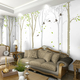 大型壁画 现代简约墙纸客厅电视背景墙纸 卧室壁纸 美丽树林墙画