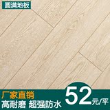 强化复合木地板12mm欧式防水耐磨平面白色橡木仿实木地暖家装主材