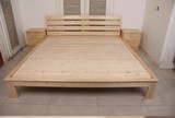 特价包邮特价促销宜家001纯松木平板简约现代双人床实木床