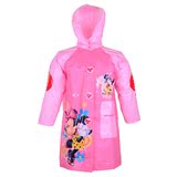 新款儿童雨衣带书包位 外贸粉红款女童小孩学生书包位雨衣雨披