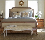 法式复古纯实木床 美式乡村实木双人床欧式雕花婚床定制 环保原木