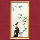 预【Dream宋庄】经典手绘花鸟工笔油画装饰画新中式《庭院鸟语》