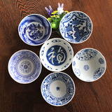 日本进口陶瓷餐具饭碗碗瓷 蓝凛堂大碗面碗汤碗拉面碗青花瓷QH