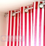 经典红白等宽条纹 纯棉帆布 布料 居家客厅卧室 可定做窗帘