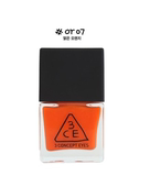 正品现货3CE韩国stylenanda持久清透自然橙色指甲油OR07无毒无味