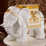 欧式大象艺术风格型招财摆件装饰品客厅凳子结婚换鞋凳