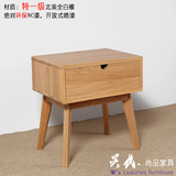 日式纯实木床头柜 简约现代白橡木家具宜家 田园 卧室不包邮 特价
